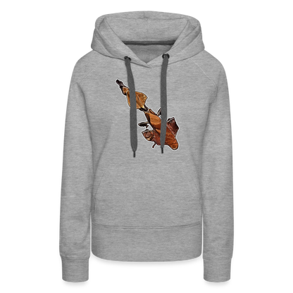 Frauen Hoodie Phyllocrania paradoxa female - Grau meliert
