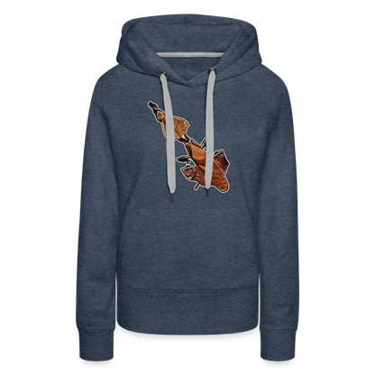 Frauen Hoodie Phyllocrania paradoxa female - Jeansblau