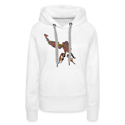 Frauen Hoodie Phyllocrania paradoxa male - weiß