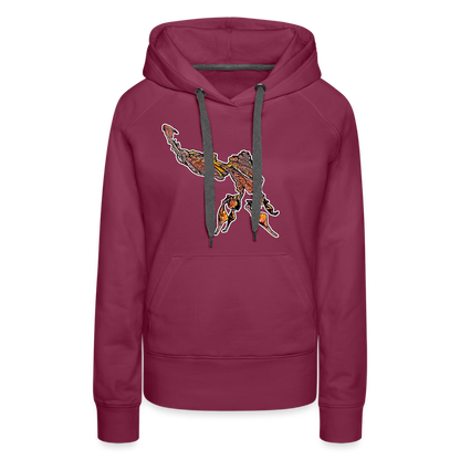 Frauen Hoodie Phyllocrania paradoxa male - Bordeaux