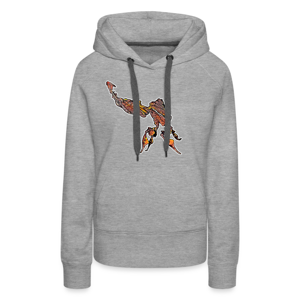 Frauen Hoodie Phyllocrania paradoxa male - Grau meliert