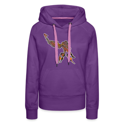 Frauen Hoodie Phyllocrania paradoxa male - Purple
