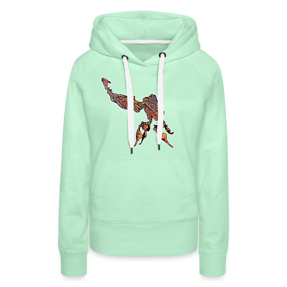 Frauen Hoodie Phyllocrania paradoxa male - helles Mintgrün