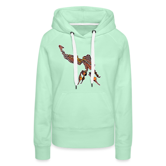 Frauen Hoodie Phyllocrania paradoxa male - helles Mintgrün