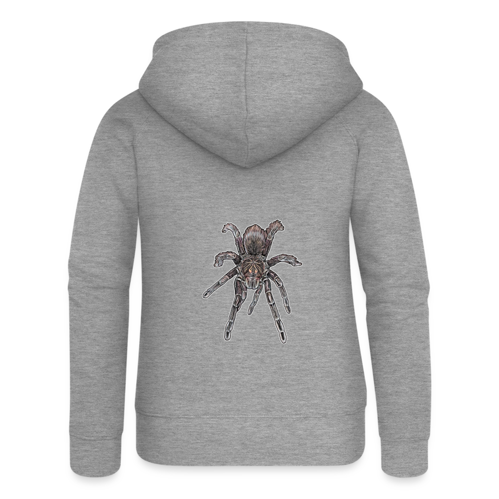 Frauen Zip-Hoodie Pamphobeteus sp Machala juvenile - Grau meliert