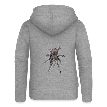 Frauen Zip-Hoodie Pamphobeteus sp Machala juvenile - Grau meliert