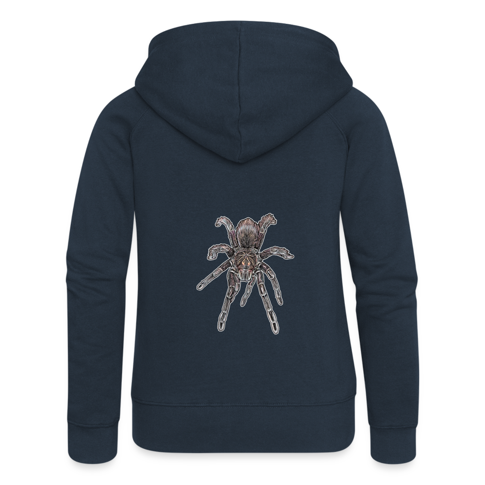 Frauen Zip-Hoodie Pamphobeteus sp Machala juvenile - Navy