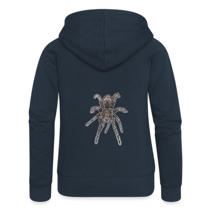 Frauen Zip-Hoodie Pamphobeteus sp Machala juvenile - Navy