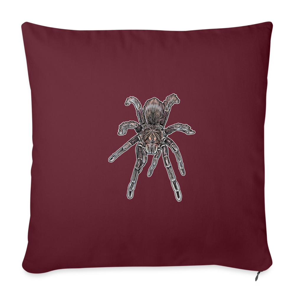 Sofakissen mit Füllung 44 x 44 cm Pamphobeteus sp Machala juvenile - Burgunderrot