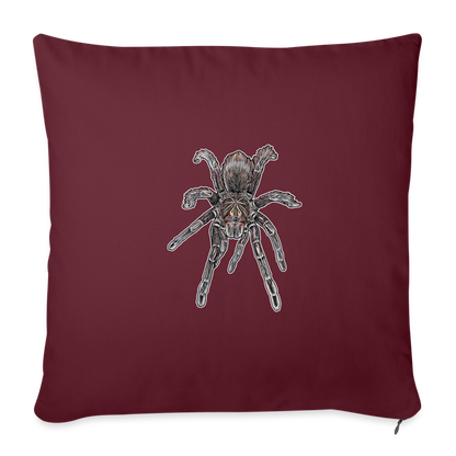 Sofakissen mit Füllung 44 x 44 cm Pamphobeteus sp Machala juvenile - Burgunderrot