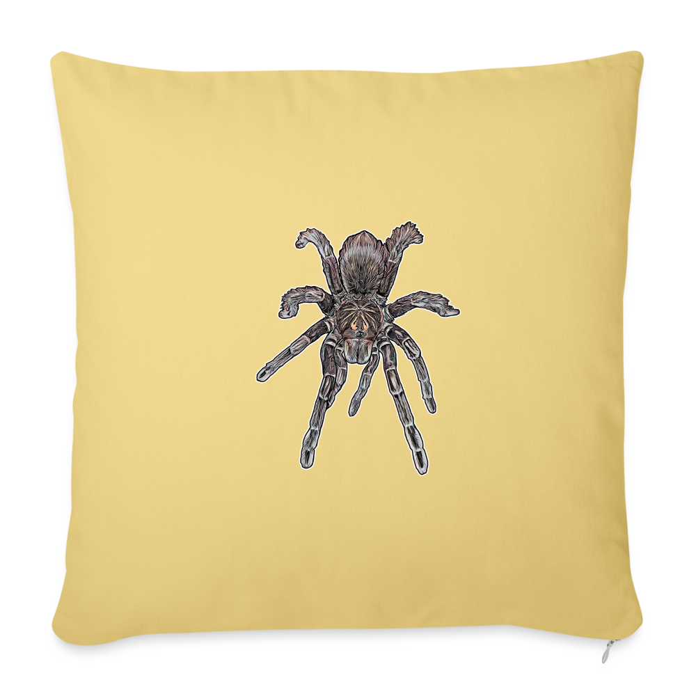 Sofakissen mit Füllung 44 x 44 cm Pamphobeteus sp Machala juvenile - Hellgelb