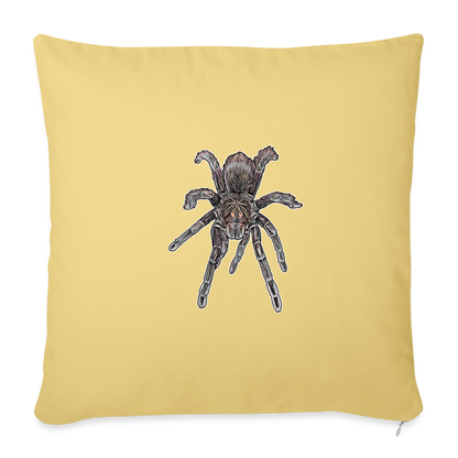 Sofakissen mit Füllung 44 x 44 cm Pamphobeteus sp Machala juvenile - Hellgelb