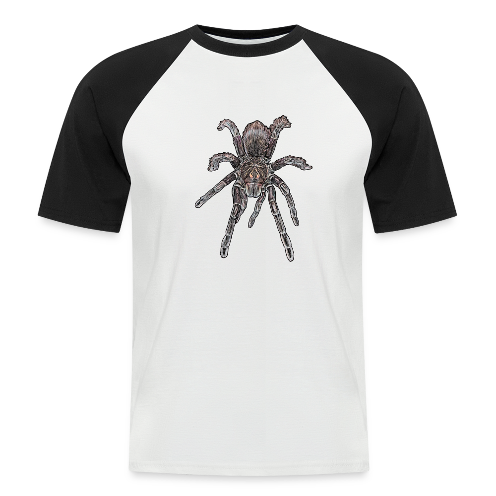 Männer Baseball-T-Shirt Pamphobeteus sp Machala juvenile - Weiß/Schwarz