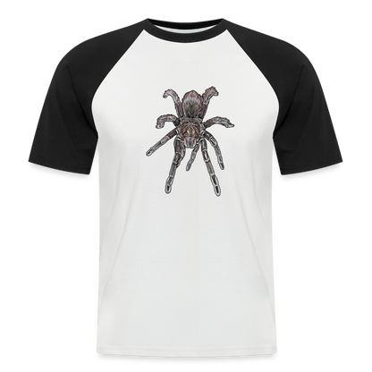 Männer Baseball-T-Shirt Pamphobeteus sp Machala juvenile - Weiß/Schwarz