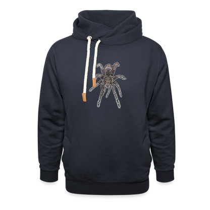 Unisex Schalkragen Hoodie Pamphobeteus sp Machala juvenile - Navy