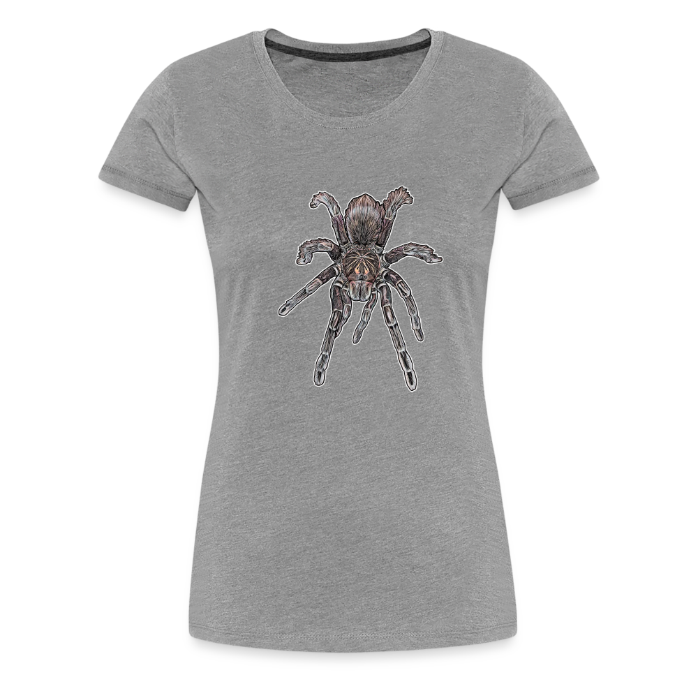 Frauen Basic T-Shirt Pamphobeteus sp Machala juvenile - Grau meliert