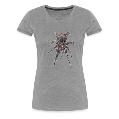 Frauen Basic T-Shirt Pamphobeteus sp Machala juvenile - Grau meliert