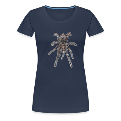Frauen Basic T-Shirt Pamphobeteus sp Machala juvenile - Navy