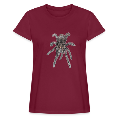 Frauen Oversized T-Shirt Pamphobeteus sp Machala juvenile - Bordeaux