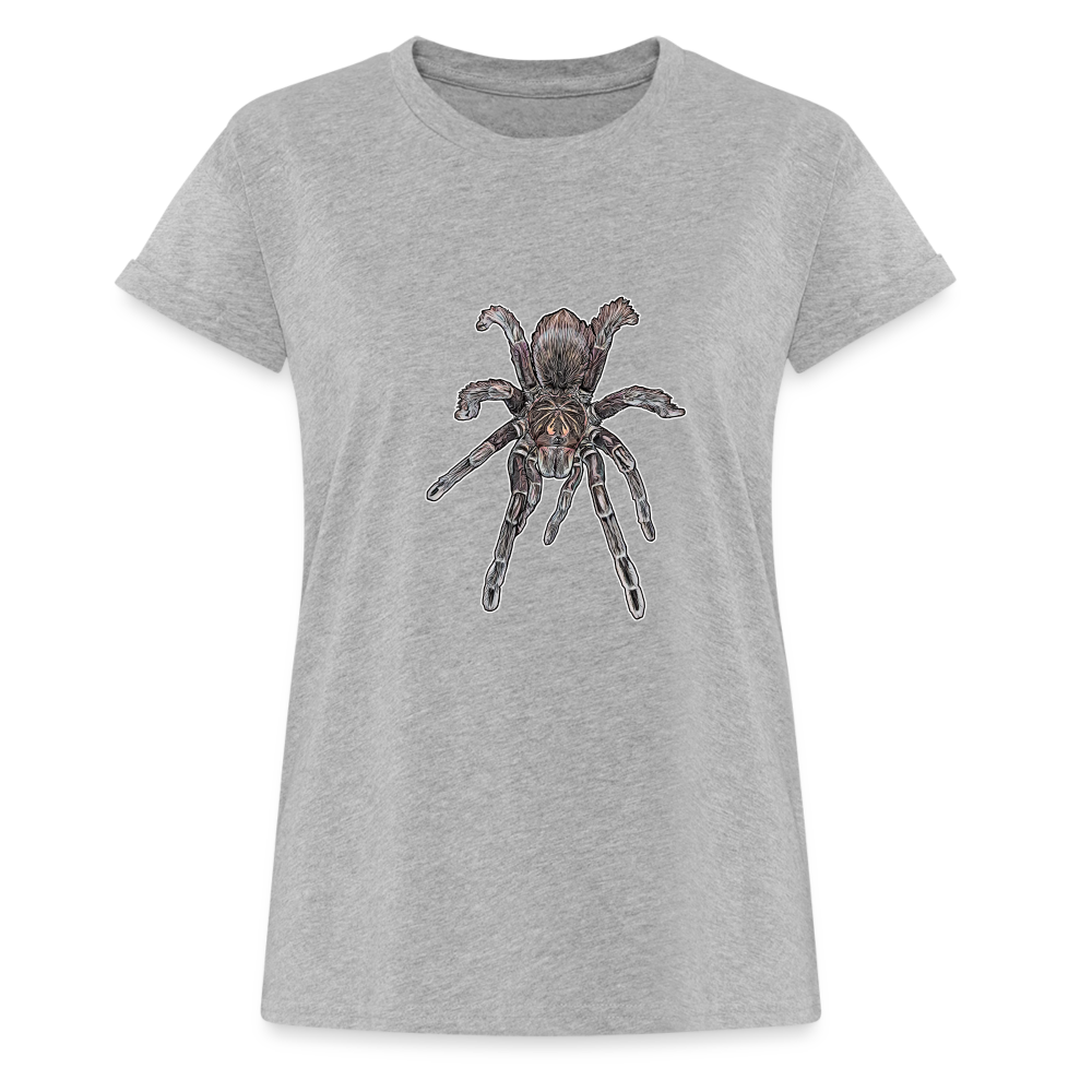 Frauen Oversized T-Shirt Pamphobeteus sp Machala juvenile - Grau meliert