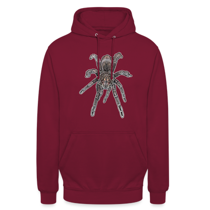 Unisex Hoodie Pamphobeteus sp Machala juvenile - Bordeaux
