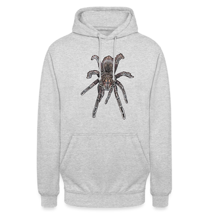 Unisex Hoodie Pamphobeteus sp Machala juvenile - Hellgrau meliert