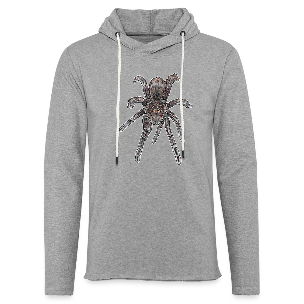 Unisex Kapuzensweatshirt Pamphobeteus sp Machala juvenile - Grau meliert
