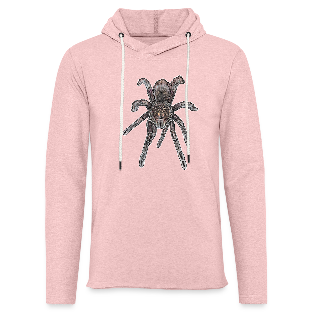 Unisex Kapuzensweatshirt Pamphobeteus sp Machala juvenile - Rosa-Creme meliert