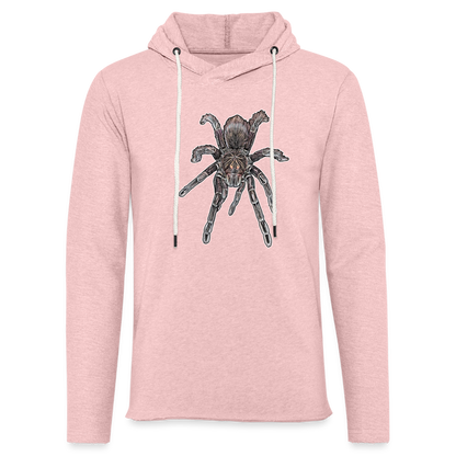 Unisex Kapuzensweatshirt Pamphobeteus sp Machala juvenile - Rosa-Creme meliert