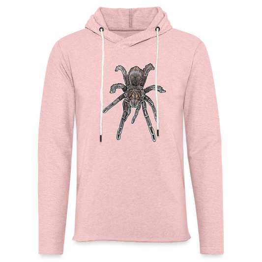 Unisex Kapuzensweatshirt Pamphobeteus sp Machala juvenile - Rosa-Creme meliert