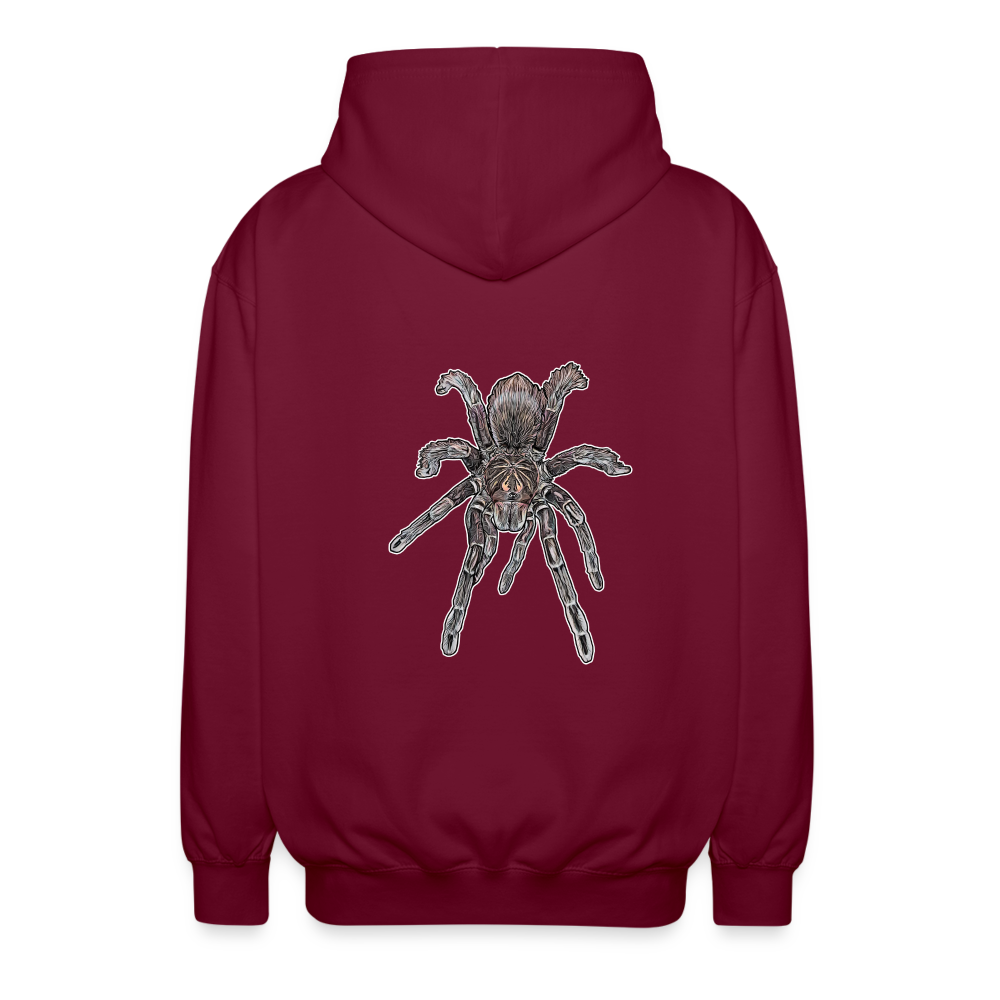 Unisex Zip-Hoodie Pamphobeteus sp Machala juvenile - Bordeaux