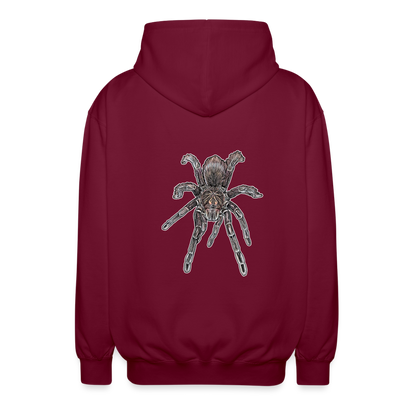 Unisex Zip-Hoodie Pamphobeteus sp Machala juvenile - Bordeaux