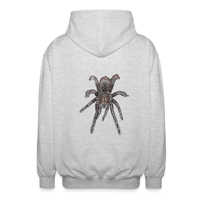 Unisex Zip-Hoodie Pamphobeteus sp Machala juvenile - Hellgrau meliert