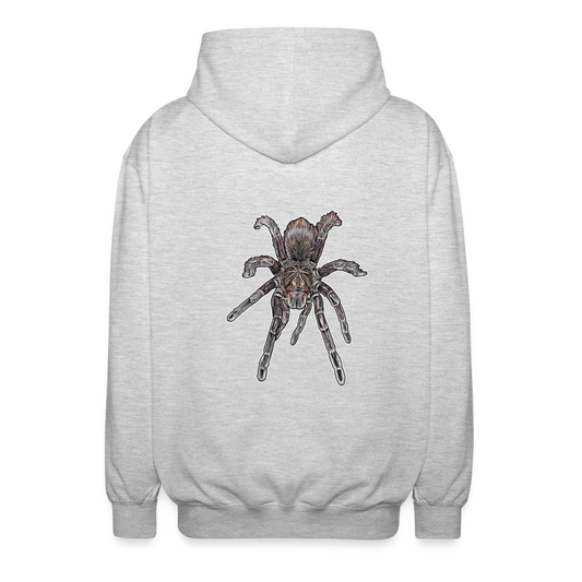 Unisex Zip-Hoodie Pamphobeteus sp Machala juvenile - Hellgrau meliert
