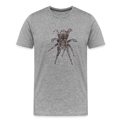 Männer Basic T-Shirt Pamphobeteus sp Machala juvenile - Grau meliert