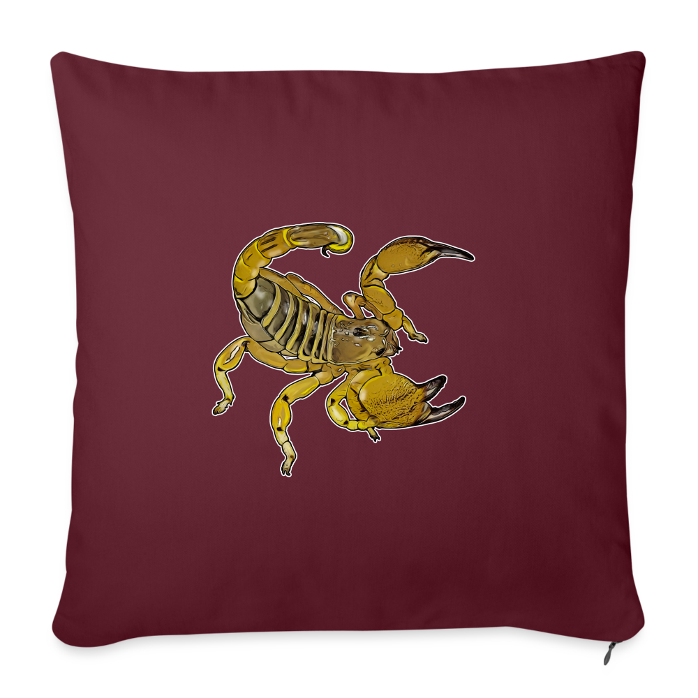Sofakissen mit Füllung 44 x 44 cm Scorpio maurus palmatus - Burgunderrot