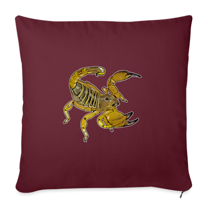 Sofakissen mit Füllung 44 x 44 cm Scorpio maurus palmatus - Burgunderrot