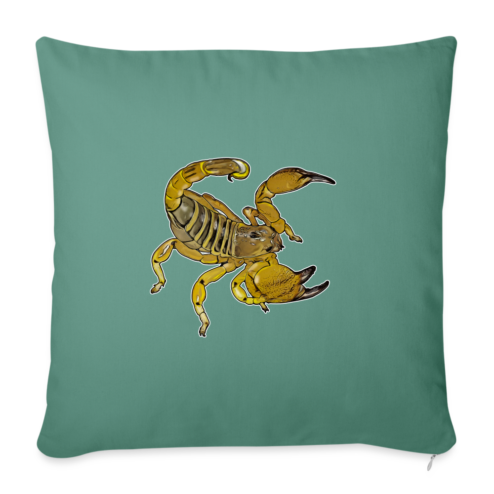 Sofakissen mit Füllung 44 x 44 cm Scorpio maurus palmatus - Tanngrün