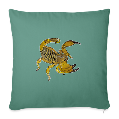 Sofakissen mit Füllung 44 x 44 cm Scorpio maurus palmatus - Tanngrün
