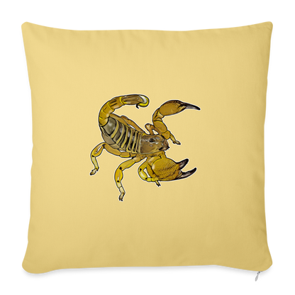 Sofakissen mit Füllung 44 x 44 cm Scorpio maurus palmatus - Hellgelb