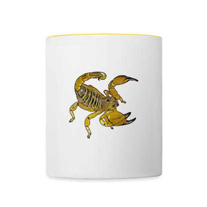 Tasse farbig Scorpio maurus palmatus - Weiß/Gelb