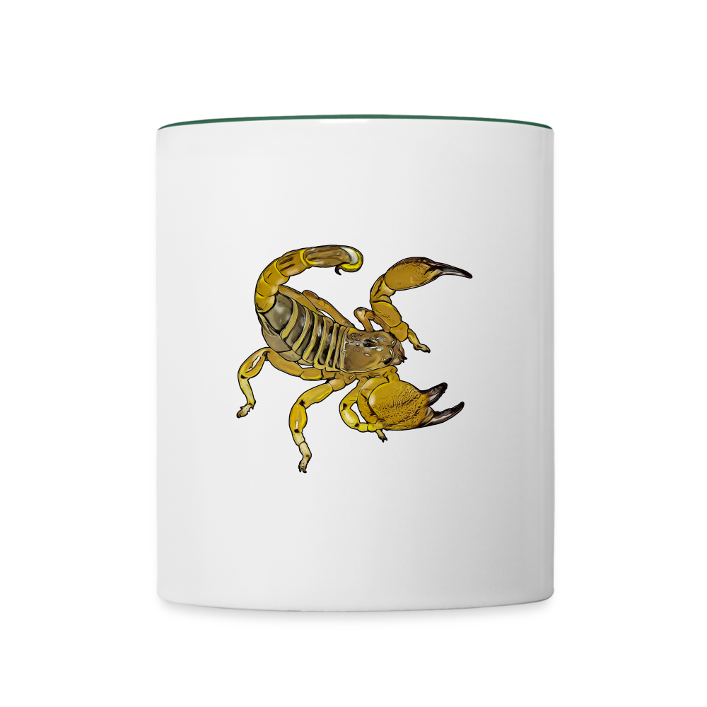 Tasse farbig Scorpio maurus palmatus - Weiß/Dunkelgrün