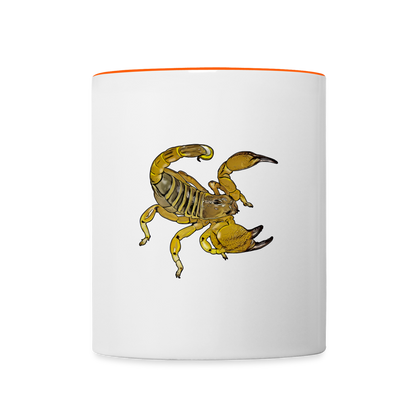 Tasse farbig Scorpio maurus palmatus - Weiß/Orange