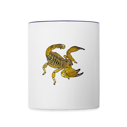 Tasse farbig Scorpio maurus palmatus - Weiß/Kobaltblau