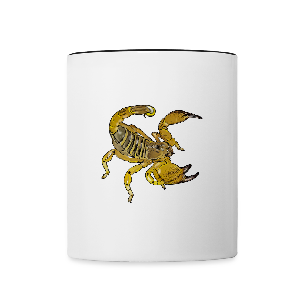 Tasse farbig Scorpio maurus palmatus - Weiß/Schwarz