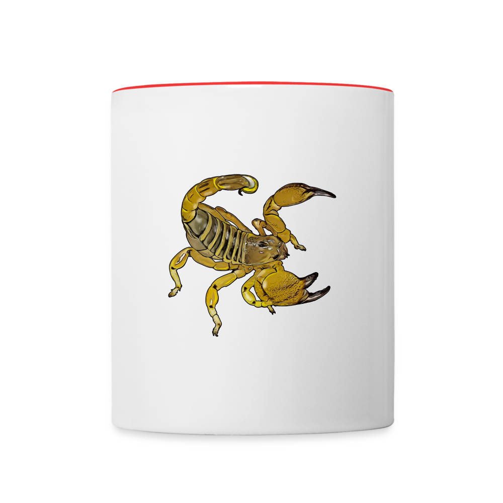 Tasse farbig Scorpio maurus palmatus - Weiß/Rot