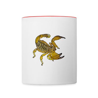 Tasse farbig Scorpio maurus palmatus - Weiß/Rot