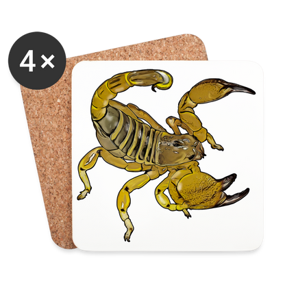 Untersetzer 4er-Set Scorpio maurus palmatus - weiß