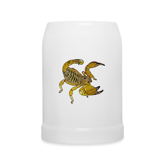 Bierkrug Scorpio maurus palmatus - weiß