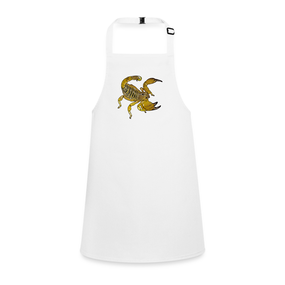 Kinder Kochschürze Scorpio maurus palmatus - weiß